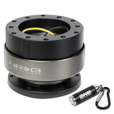 NRG Innovations SRK-200BK-TI Gen 2.0 Steering Wheel Quick Release + LED Keychain