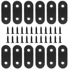 12 Pcs Straight Brace, Flat Brace 1.6” x 0.6”, Stainless Steel Straight Brack...