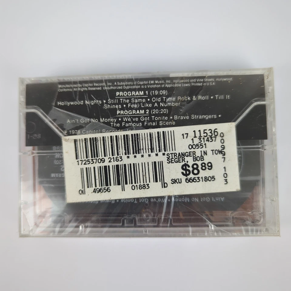 Bob Seger And The Silver Bullet Band "Stranger In Town" Cassette Capitol Records Foto 2 de 4