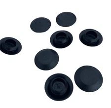 8 Pack Genuine New CAPLUGS Brand Flexible 1/2" Black Plastic Hole Plugs BPF-1/2