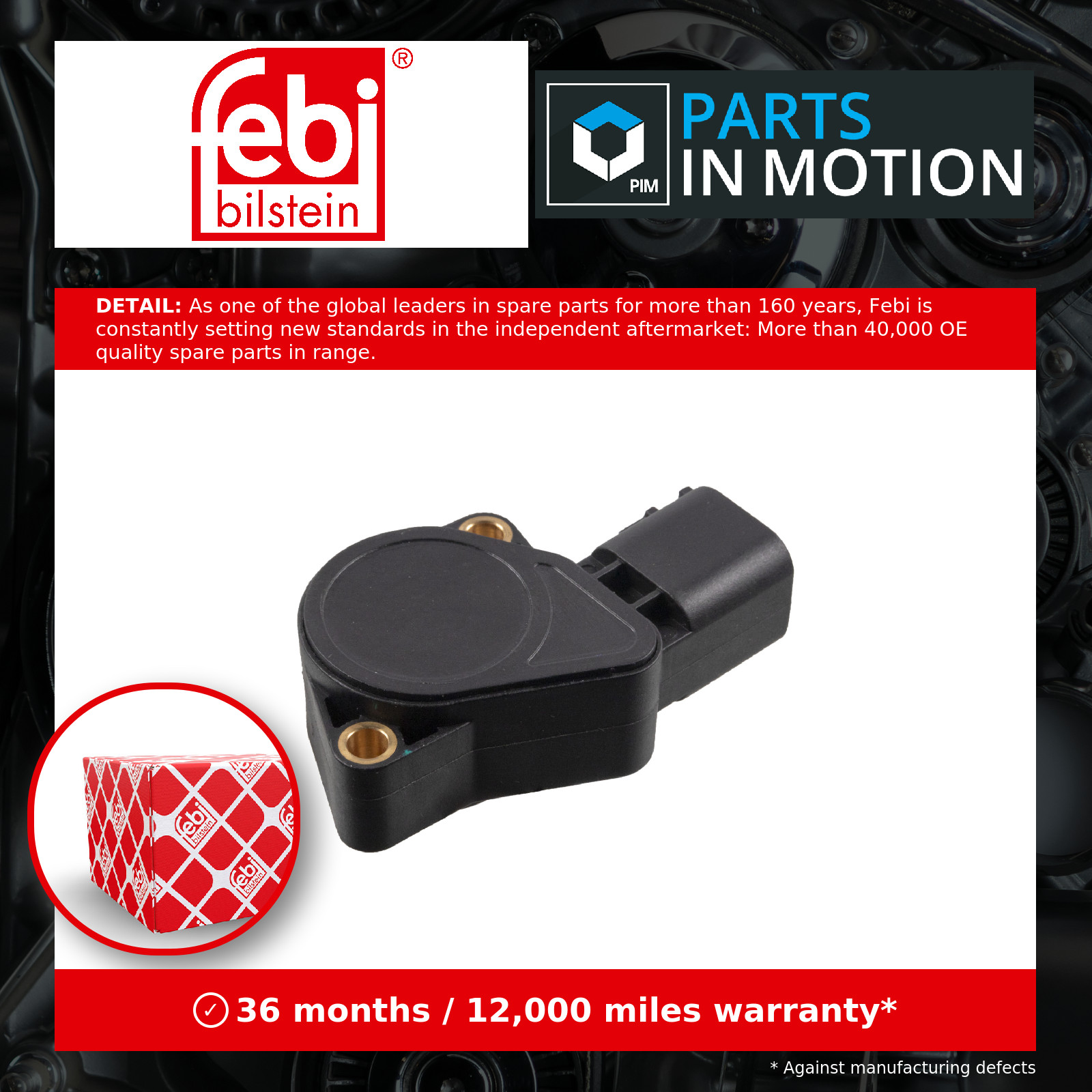 Accelerator Throttle Position Sensor 198326 Febi Potentiometer 85109590 Quality