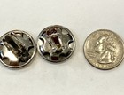 Lot Of 4 Pair Silver Tone Clip On Earrings 3 Black One Pair High Polish Round — photo 10