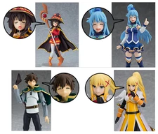 Figma Konosuba MEGUMIN 407 + AQUA 399 + KAZUMA 425 + DARKNESS 450 with BONUS New