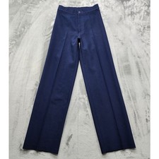 Vintage 80s Levi's Pants Womens 11 Blue High Rise Straight Leg Polyester Office