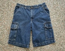 Vintage JNCO Industries Jean Cargo Shorts Made In USA W:34 L:13