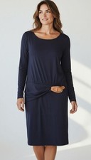 Lauren Ralph Lauren Dress Size 12 Navy Blue Belted