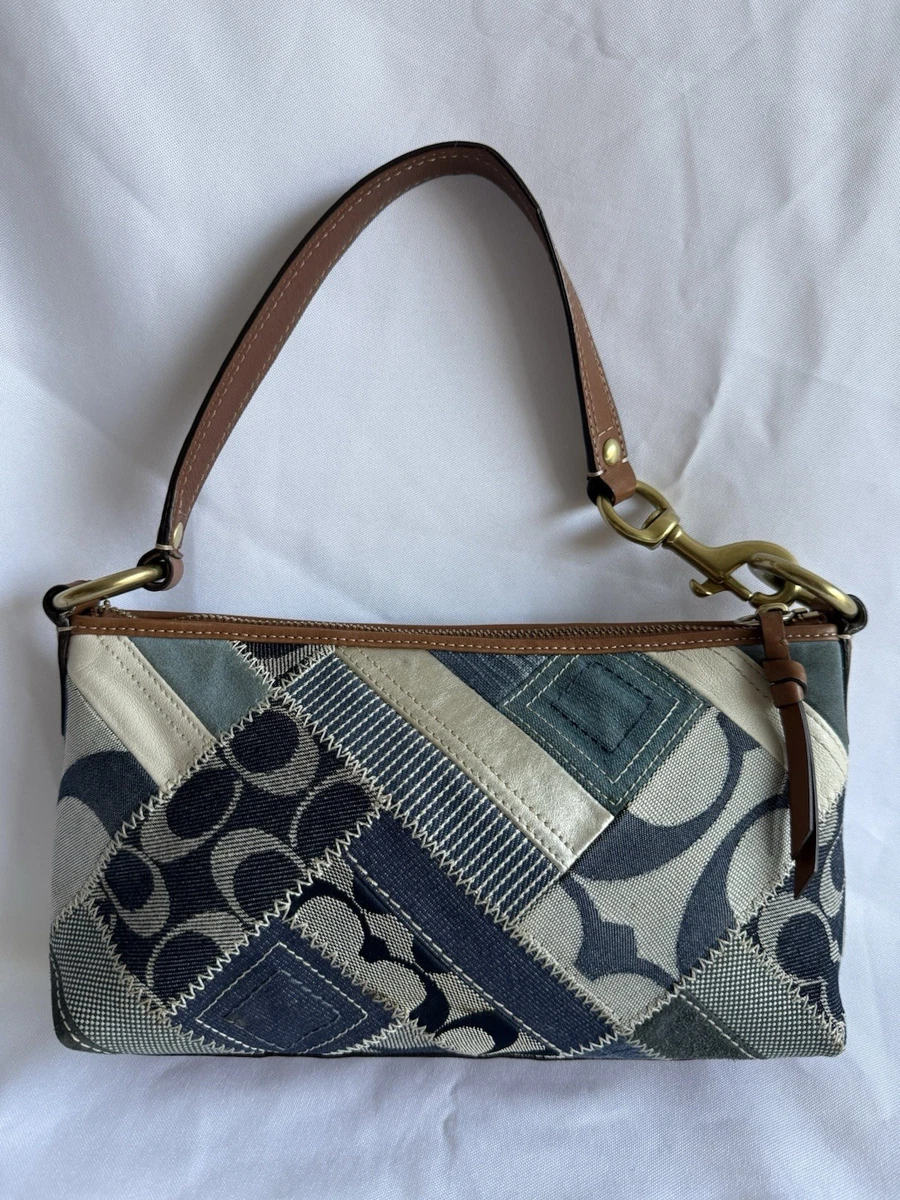 Coach Patchwork Zip Denim Exterior Bags & Handbags for Women for