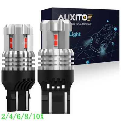7443 Red LED Brake Stop Light Tail Light Super Bright CAnbus Plug&Play 2~10X