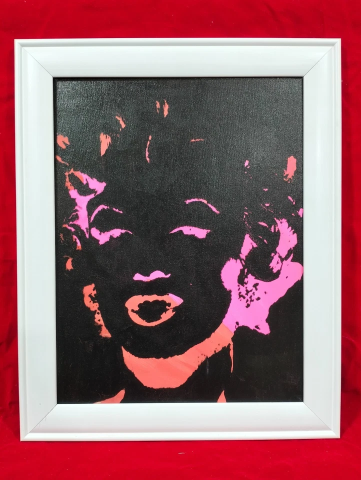 ANDY WARHOL MARYLIN SERIE REVERSIÓN SERIGRAFÍA SOBRE LIENZO CON MARCO MUY BONITO Foto 4 de 4