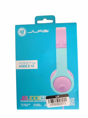 JLab JBuddies Folding Gen 2 Kids Wired Headphones - Purple/Teal