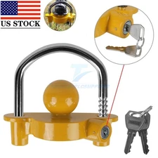 Trailer Lock Universal Adjustable Heavy-Duty Towing Hitch Lock Couple..