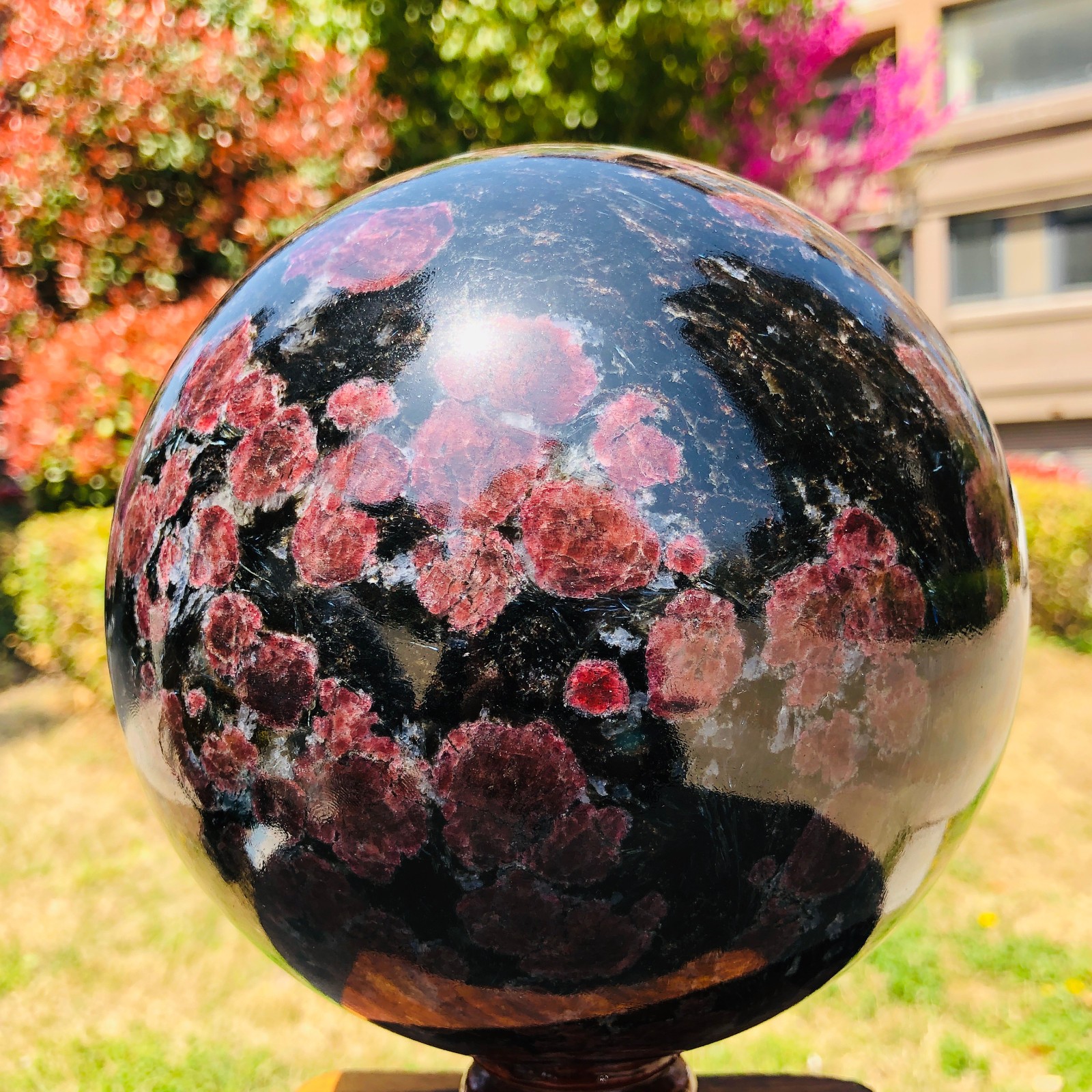 13.57LB Natural Fireworks Stone Sphere Quartz Crystal Ball Specimen Healing