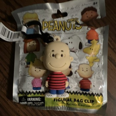 Peanuts Figural Bag Clip Keychains Lot of 4 Charlie Brown Lucy Linus Sally