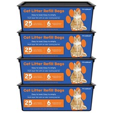 Cat Litter Refill Bags 4-Pack Compatible with Litter Cat Genie Easy Roll Pa...