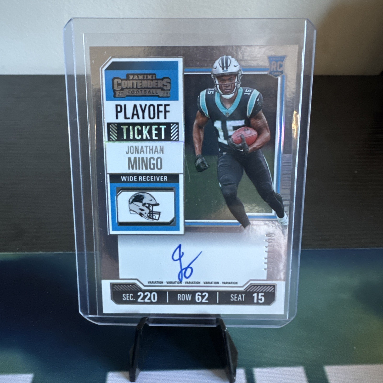 2023 Contenders Football Jonathan Mingo #119 Rookie Playoff Ticket Auto /149