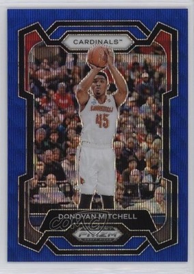 2024-25 Panini Prizm Draft Picks Blue Wave 211/249 Donovan Mitchell #75 4l6