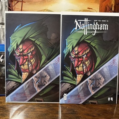 Nottingham 4 trade and virgin copies Mad Cave 340 homage