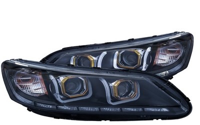 Anzo 121492 Projector Headlights Black U-Bar Style for 13-15 Honda Accord 4-DR