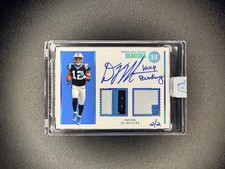 2018 Panini Honors Encased DJ Moore Rookie Dual Swatch Auto 2/2 #RDS-DM Panthers