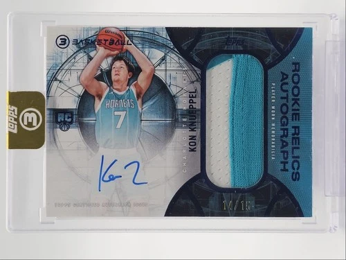KON KNUEPPEL 2025-26 TOPPS 3 RPA ROOKIE WORN PATCH BLUE RC AUTO /15 Q6992