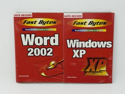 Data Becker Fast Bytes Windows XP and Word 2002 Rare Bundle