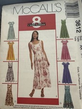 McCall's 8 Great Looks pattern 3612 Misses'/Petite Dresses sz 6,8, 10, 12 uncut