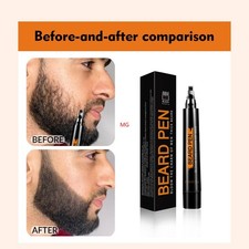 Men's Beard Pencil Filler Waterproof Black Moustache Pen Long Lasting Ink Male