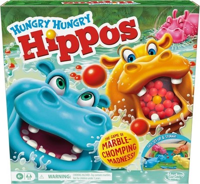 Hasbro Gaming Hungry Hippos Game for Preschoolers | Instant Marble Relaunch 4+