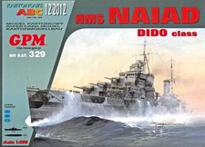 Kartonmodell Leichter Kreuzer HMS Naiad 1:200 GPM