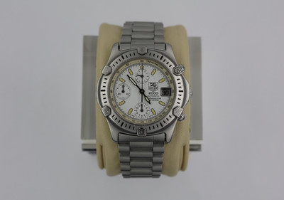 TAG Heuer 169.806 Mens 2000 Professional Automatic Chronograph Watch White 200M