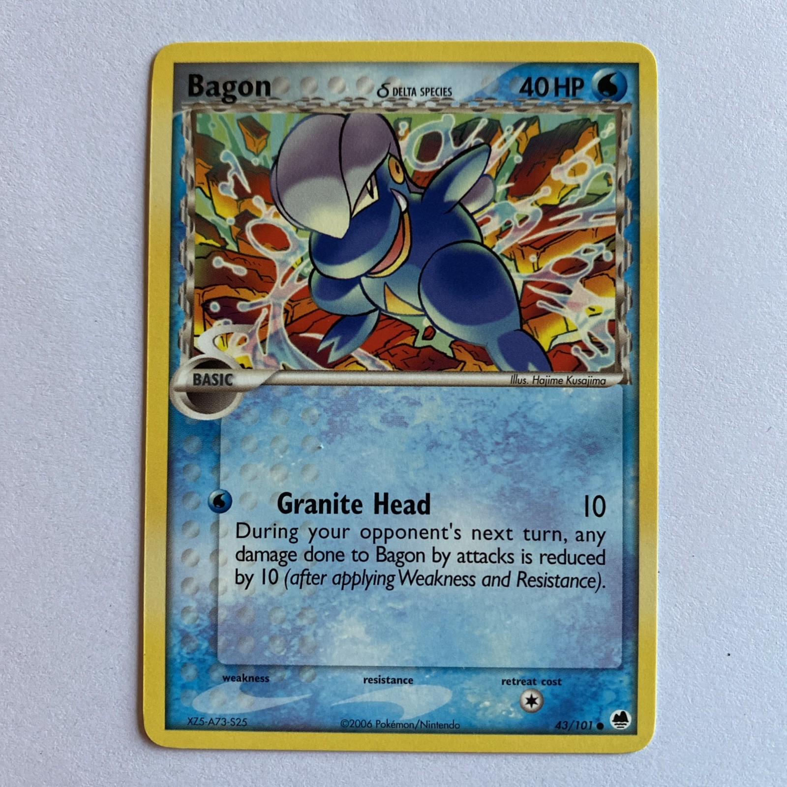 💥 BAGON Pokemon TCG 2006  (Dragon Frontiers ) Non Holo Vintage Card # 43/101