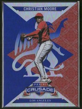 Christian Moore 2025 Panini Crusade Crusade Blue Mojo #23 Los Angeles Angels