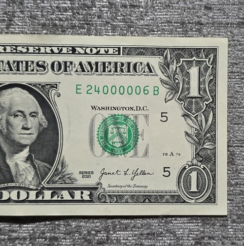 AU $1 Bill - Fancy Serial # - Banconota Dollaro Relazione Numerica - (24÷6) Rara - Foto 4 di 7