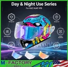 For HJC HJ41 V10 Day Night Helmet Visor  Shatter Resistant Anti-Scratch Light
