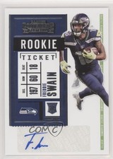 2020 Panini Contenders Rookie Ticket Freddie Swain #212 Auto 9s2