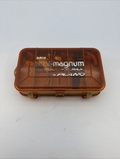 Vintage PLANO Mini Magnum 3213 2-Sided Pocket Tackle Box Organizer Orange