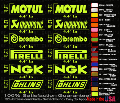 Aftermarket Motorcycle Sponsor Customized Vinyl Fairing Decal Sticker DIY #318