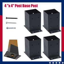 4PCS 4 x 4 Post Base Post Anchor Bracket Fence Post Anchor for Deck Supports NEW