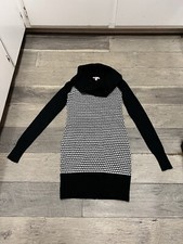 Candie's black and white cowl neck sweater mini dress size S