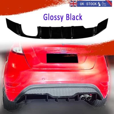 ACC Car Rear Bumper Diffuser Lip For Ford Fiesta ST MK7 2012-2017 Gloss Black