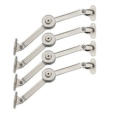 4 Pcs Door Lift Up Strut Lid Flap Stay Support Hinge Cupboard Cabinet Safety