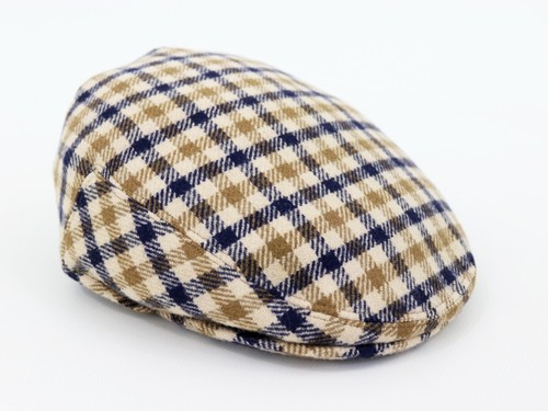 AQUASCUTUM VINTAGE Classic Check Plaid Lana Berretto Piatto Cappello Da  Strillone Cappello Taglia S | eBay