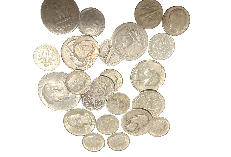 1/4 TROY POUND LB BAG MIXED 90% SILVER COINS US MINTED NO JUNK PRE 1965 ONE  ! - Image 2 of 2