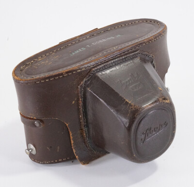 IHAGEE CASE FOR EXAKTA VX, UNUSUAL DESIGN, NAME EMBOSSED ON TOP/222337