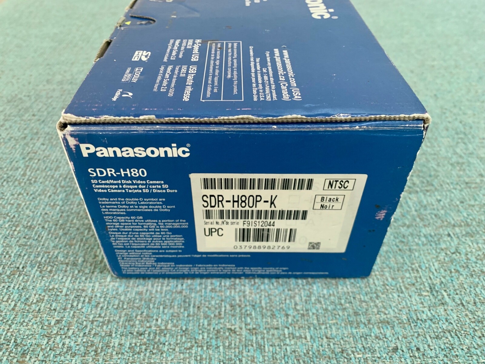 BLACK Panasonic SDR-H80 60GB HDD Digital Camcorder OPEN BOX with 8GB memory card
