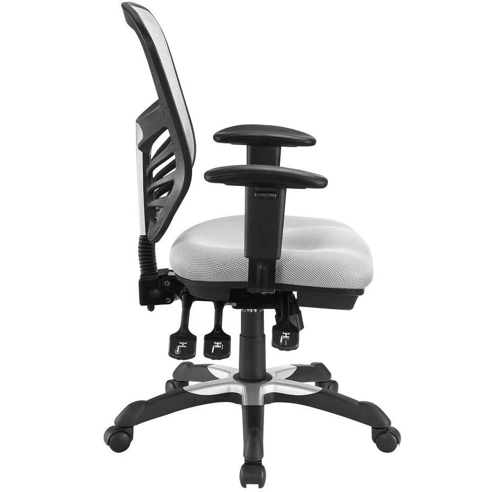 Silla de oficina Modway articulada de malla ergonómica en gris Foto 3 de 4