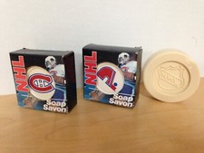 Set of 3 NHL logo vintage soap. Montreal Canadiens Quebec Nordiques NHL logo