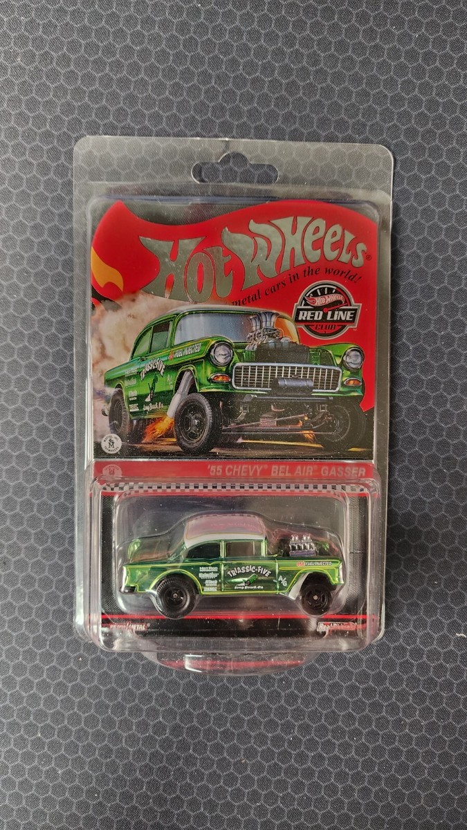 Hotwheels RLC 2021 '55 Chevy Bel Air Gasser Triassic Five Red Line