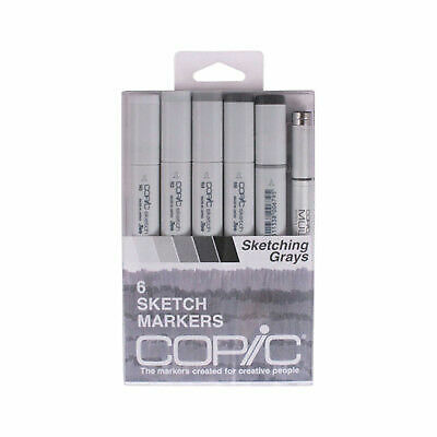 Copic Sketch Set Of 6 Markers Sketching Grays For Sale Online Ebay