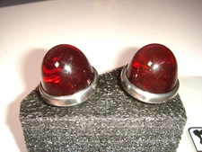 License Plate Reflector Red Glass Set Glo-Brite Motorcycle ATV V-Twin 37-0933 S4